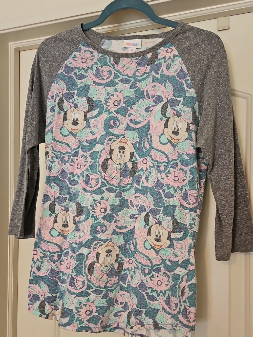 Disney Minnie Mouse Raglan Top - Pink & Teal Floral